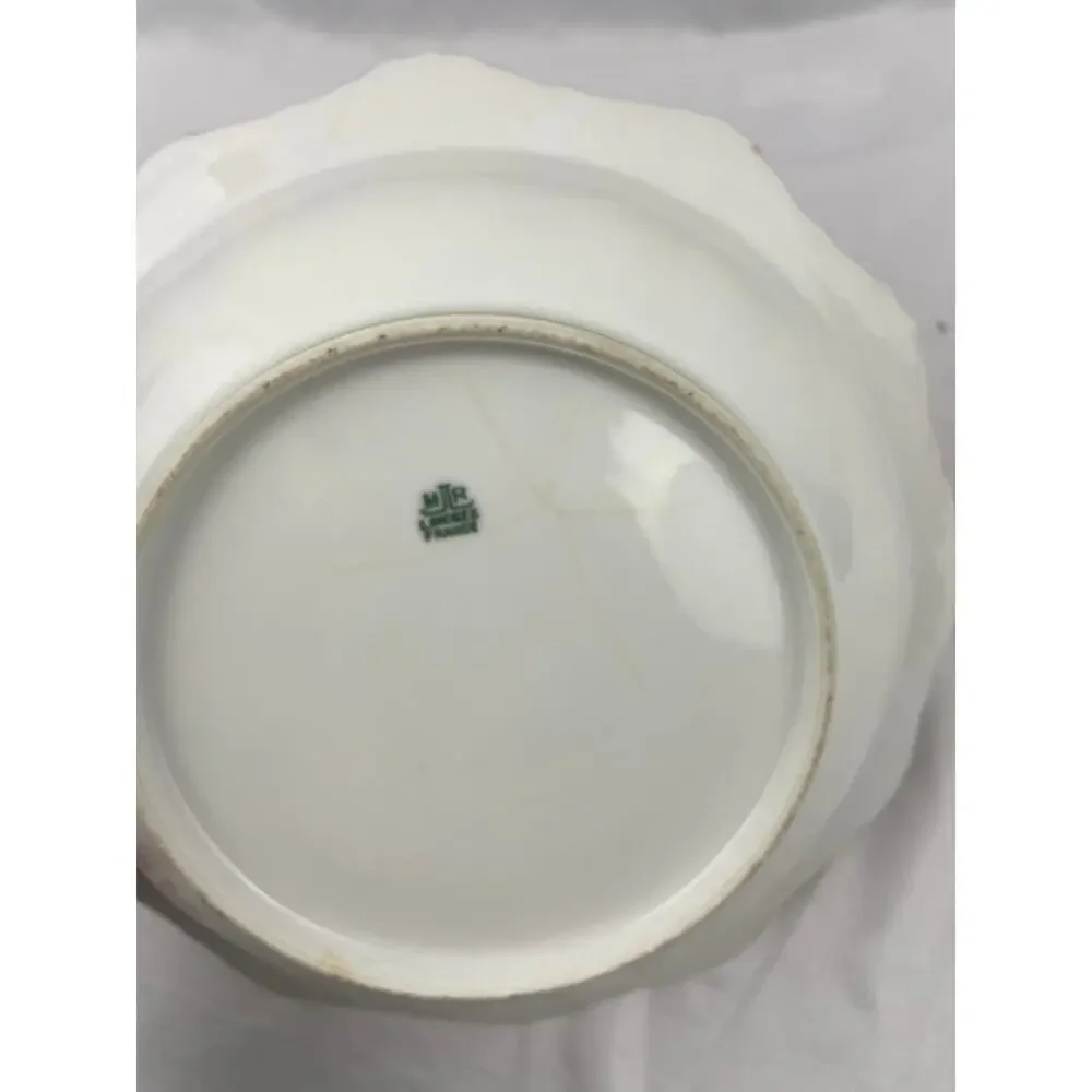 Antique Limoges Bowl France Handpainted Pink Roses Gold Accent Artist Signed VTG - Picture 13 of 15